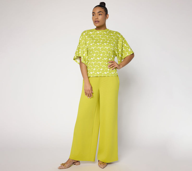 Carla Rockmore Collection 100% Cotton Crew Neck Batwing Slv Tee — View 5