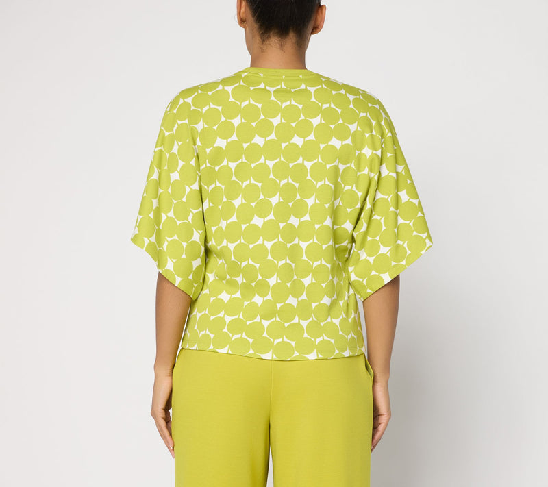 Carla Rockmore Collection 100% Cotton Crew Neck Batwing Slv Tee — View 4