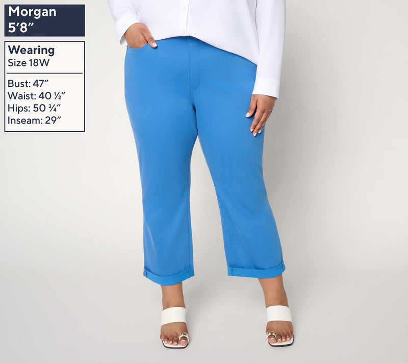 NYDJ Regular Cool Embrace Bailey Relaxed Straight Leg Crop Jeans — View 14