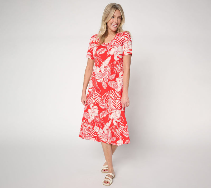 Denim & Co. Beach Jersey Tall Midi Dress with Pockets — View 11