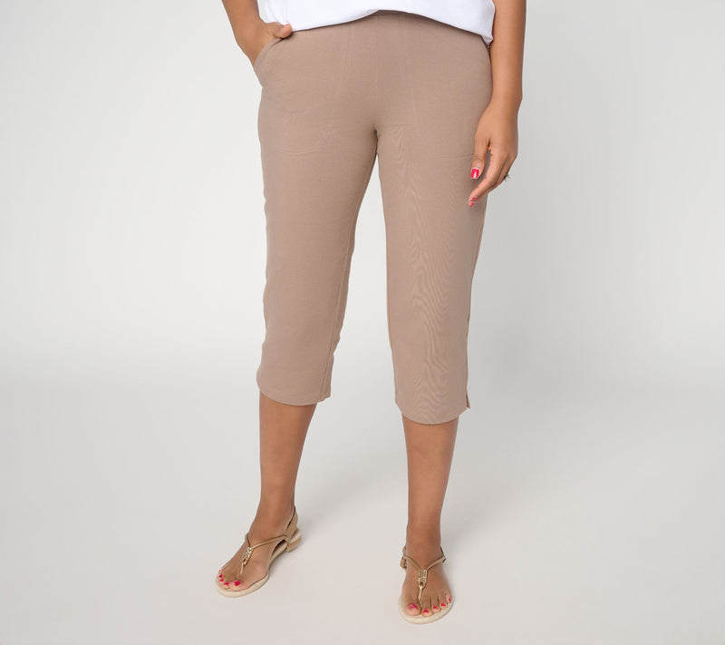 Denim & Co. Regular Duo Stretch Capri Pants with Pockets — View 19