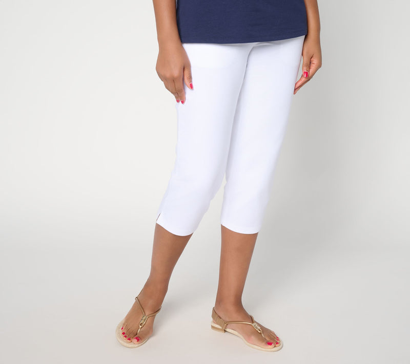 Denim & Co. Tall Duo Stretch Capri Pants with Pockets — View 7