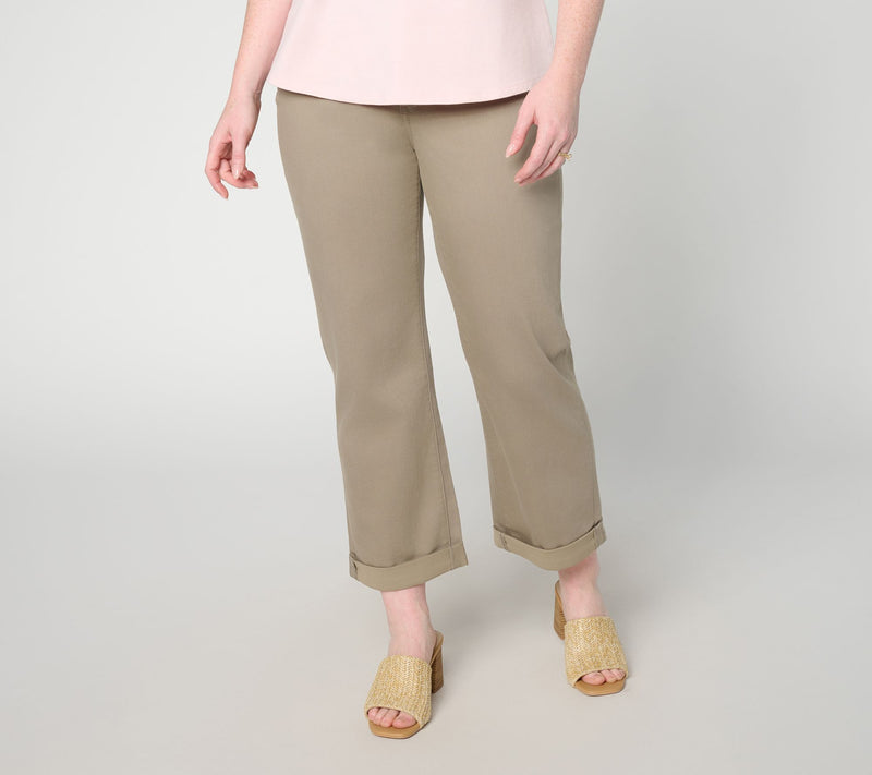NYDJ Petite Cool Embrace Bailey Relaxed Straight-Leg Crop Jeans — View 7
