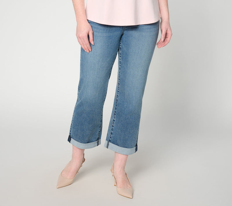 NYDJ Petite Cool Embrace Bailey Relaxed Straight-Leg Crop Jeans — View 9
