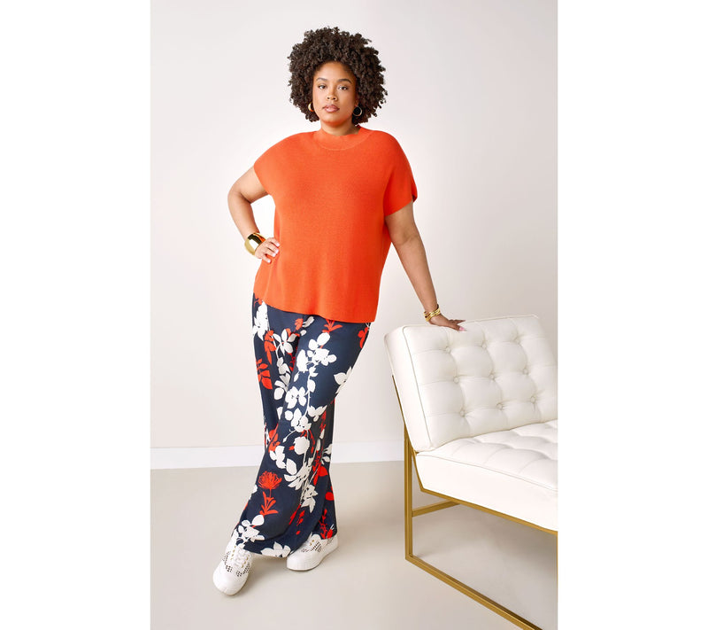 Carla Rockmore Collection Mock Neck Dolman Sweater — View 7