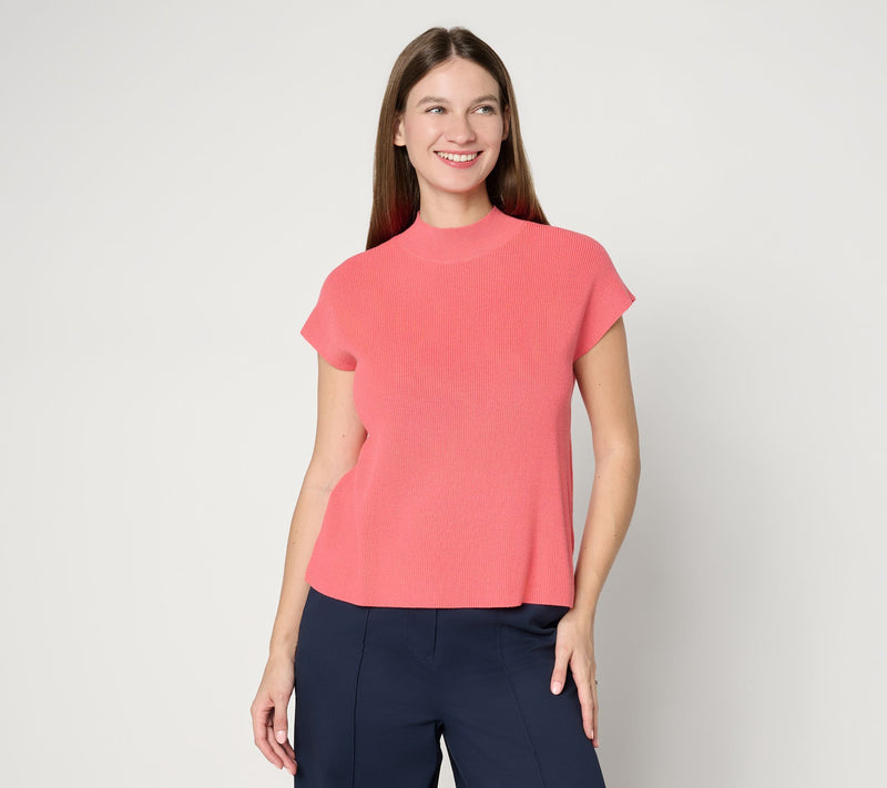 Carla Rockmore Collection Mock Neck Dolman Sweater — View 15