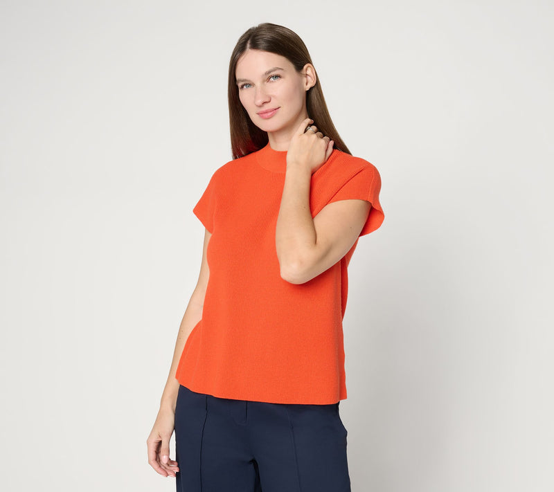 Carla Rockmore Collection Mock Neck Dolman Sweater — View 17