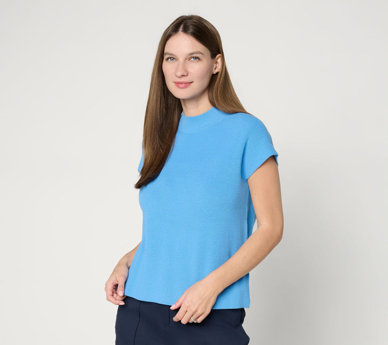 Carla Rockmore Collection Mock Neck Dolman Sweater — View 18