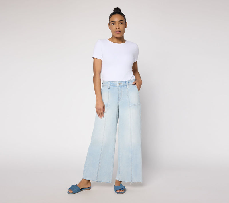 NYDJ HR Simone Utility Pocket Wide Leg Jeans with Seaming — View 10
