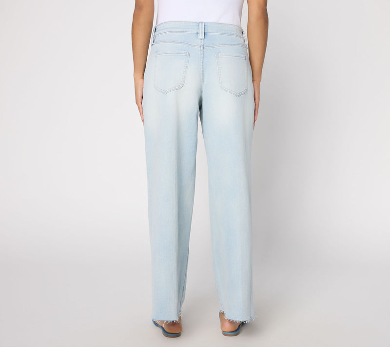 NYDJ HR Simone Utility Pocket Wide Leg Jeans with Seaming — View 9