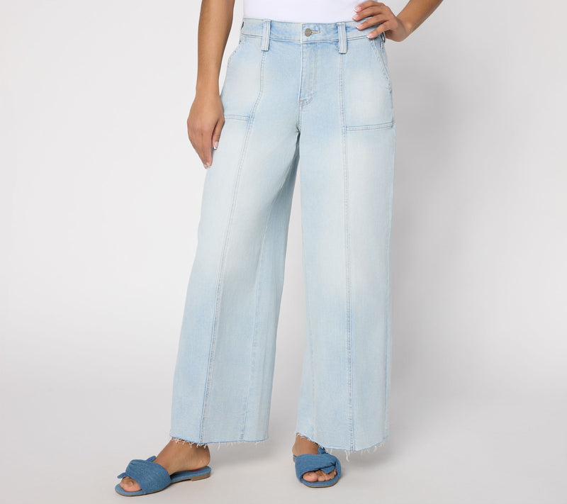NYDJ HR Simone Utility Pocket Wide Leg Jeans with Seaming — Main view