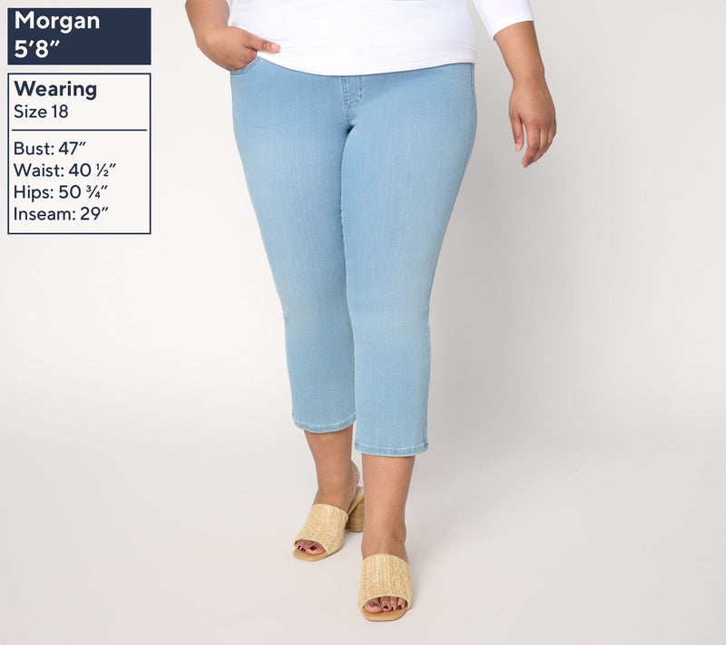 Belle by Kim Gravel Regular Primabelle Denim Step Away Crop Jean — View 8