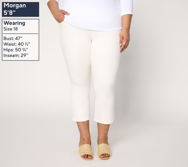 Belle by Kim Gravel Regular Primabelle Twill Step Away Crop Jean — View 2