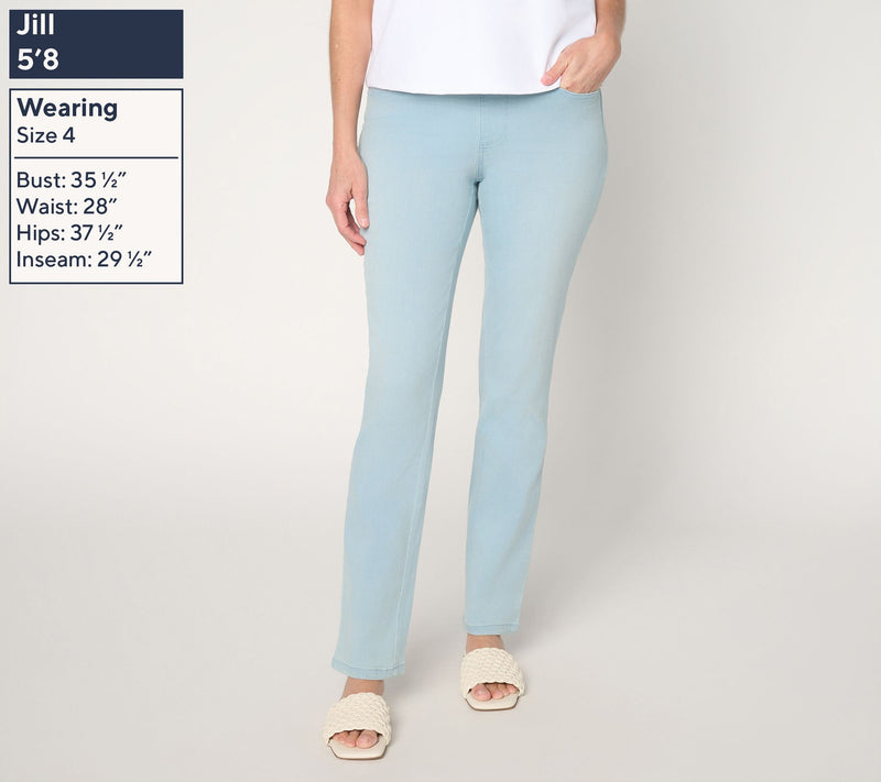 Belle by Kim Gravel Petite Primabelle Denim Straight Leg Jean — View 9
