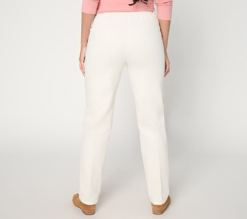 Denim & Co. Regular Color Flat Front Side Pocket Pants w/ Front Crease — View 4