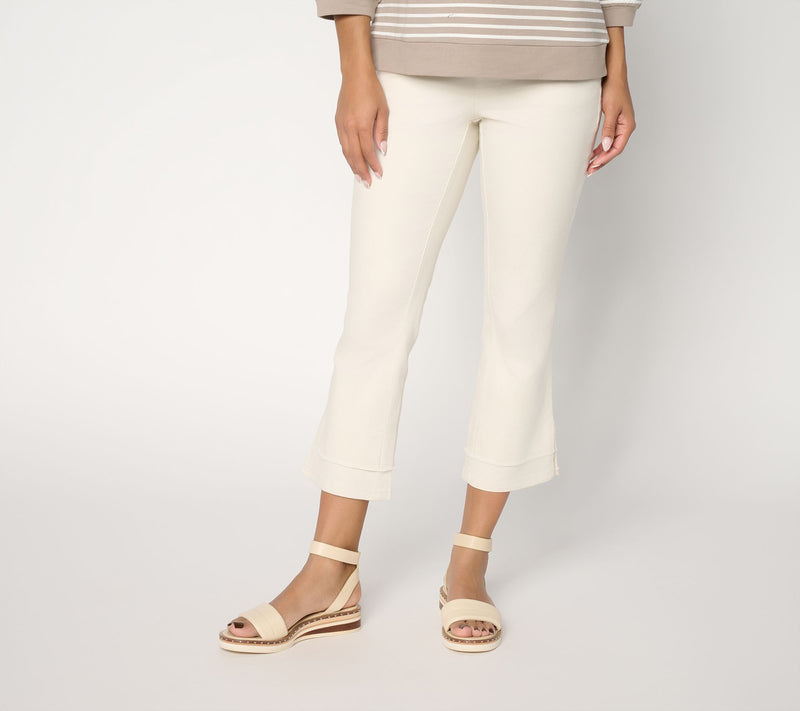 Belle by Kim Gravel Petite TripleLuxe Twill Double Hem Crop Jean — View 13