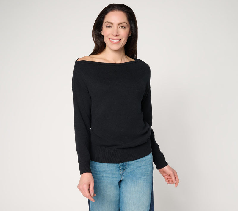 Mally Roncal Off Shoulder Effortless Glam Sweater — View 11