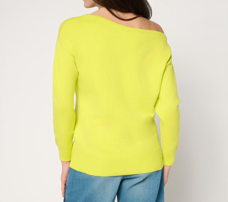 Mally Roncal Off Shoulder Effortless Glam Sweater — View 4