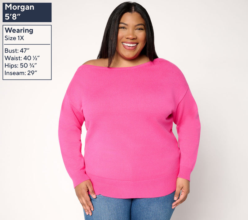 Mally Roncal Off Shoulder Effortless Glam Sweater — View 2