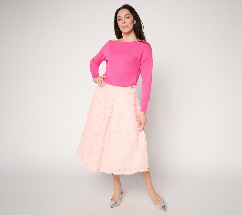 Mally Roncal Petite Rosebud Show-Stopper Midi Skirt — View 5