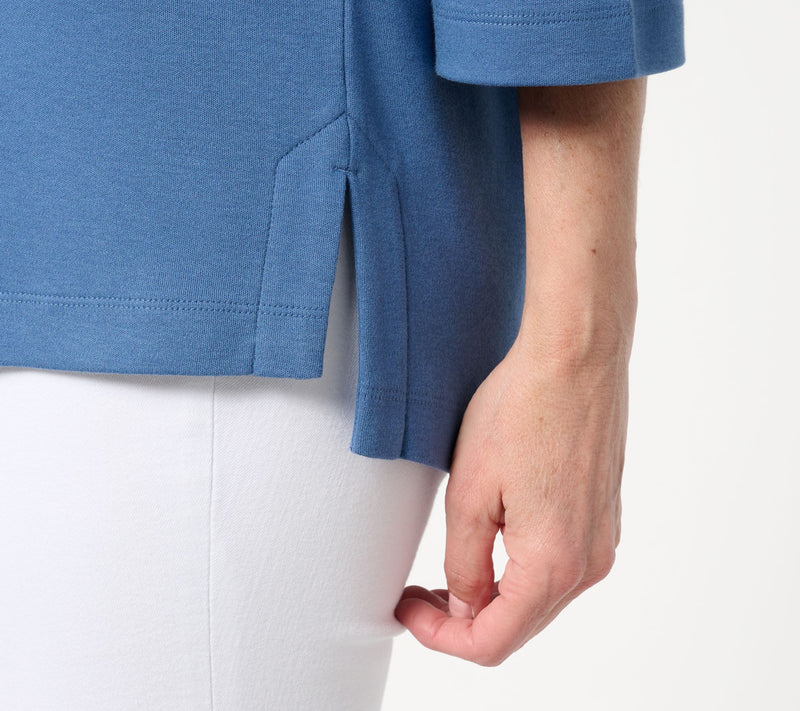 Martha Stewart Signature Essentials 3/4-Sleeve Hi-Low Top — View 6