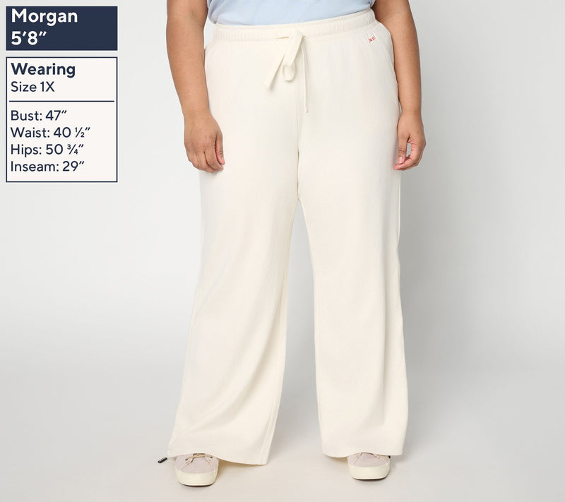 Peace Love World Pull on Full Leg Pant with Zippers — View 2