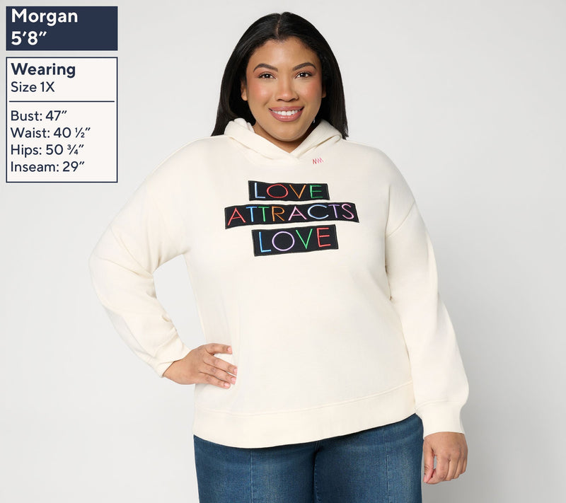 Peace Love World Ali & Mally Affirmation Pullover Hoodie — View 2