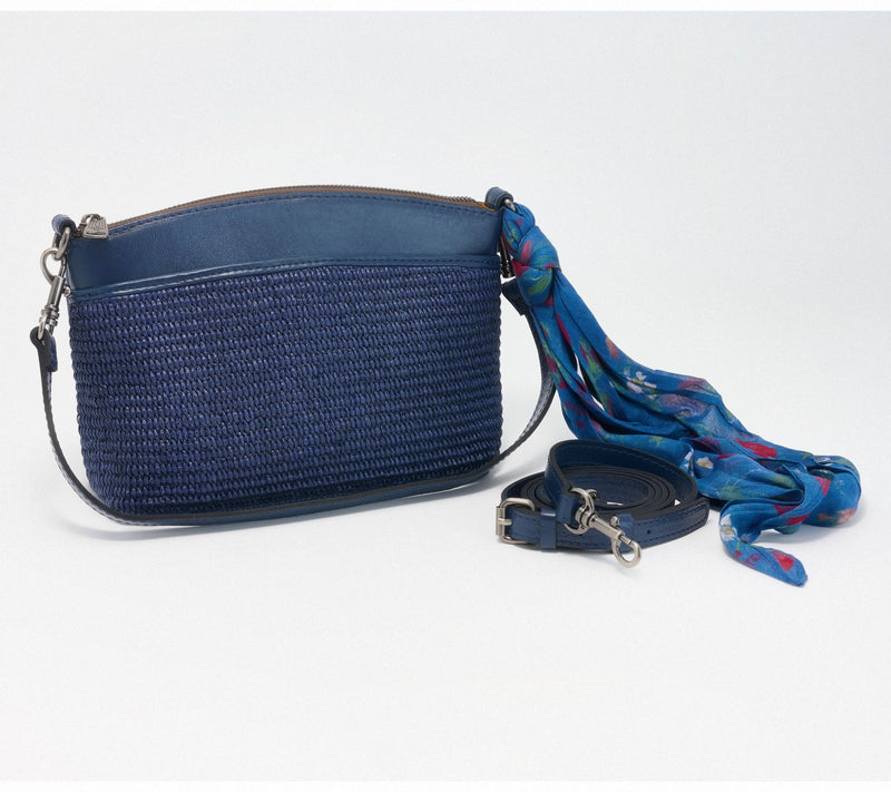 Patricia Nash Arlee Raffia Crossbody with Scarf — View 3