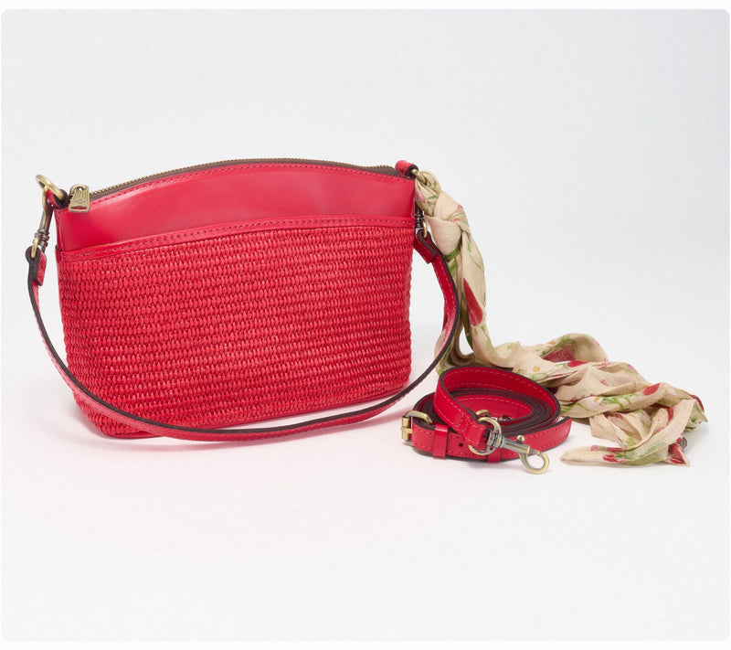 Patricia Nash Arlee Raffia Crossbody with Scarf — View 9