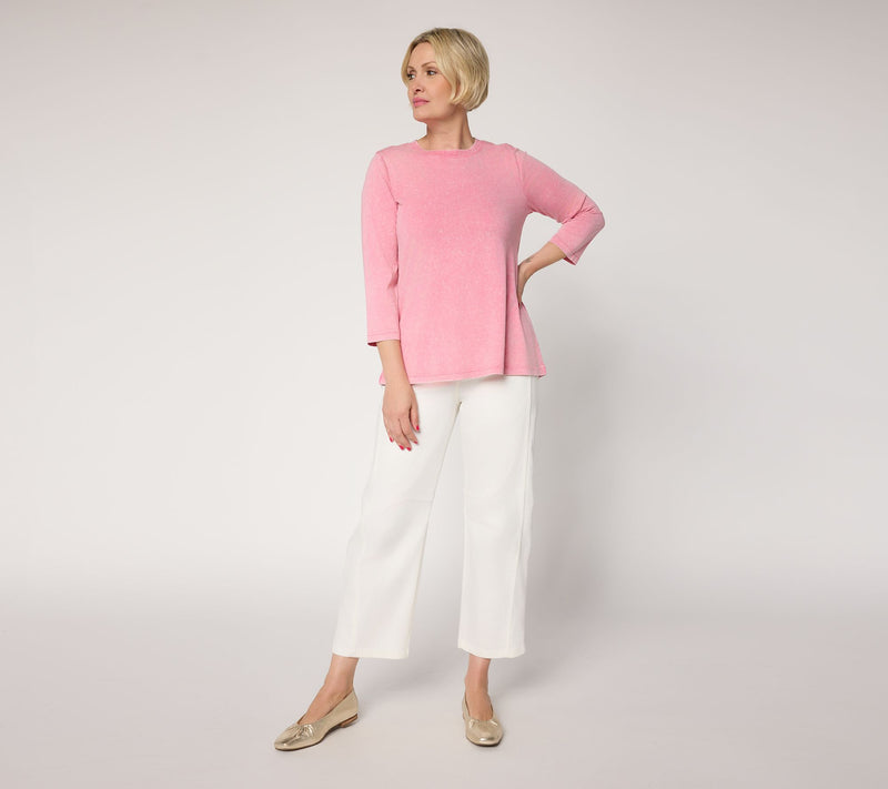 LOGO Principles by Lori Goldstein Stitch Detail 3/4 Sleeve Top — View 10