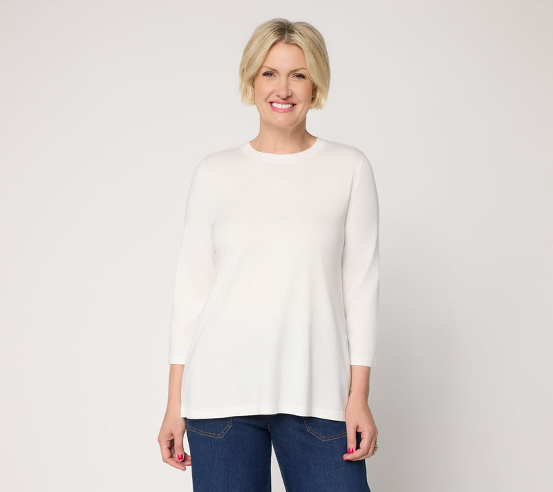 LOGO Principles by Lori Goldstein Stitch Detail 3/4 Sleeve Top — View 21