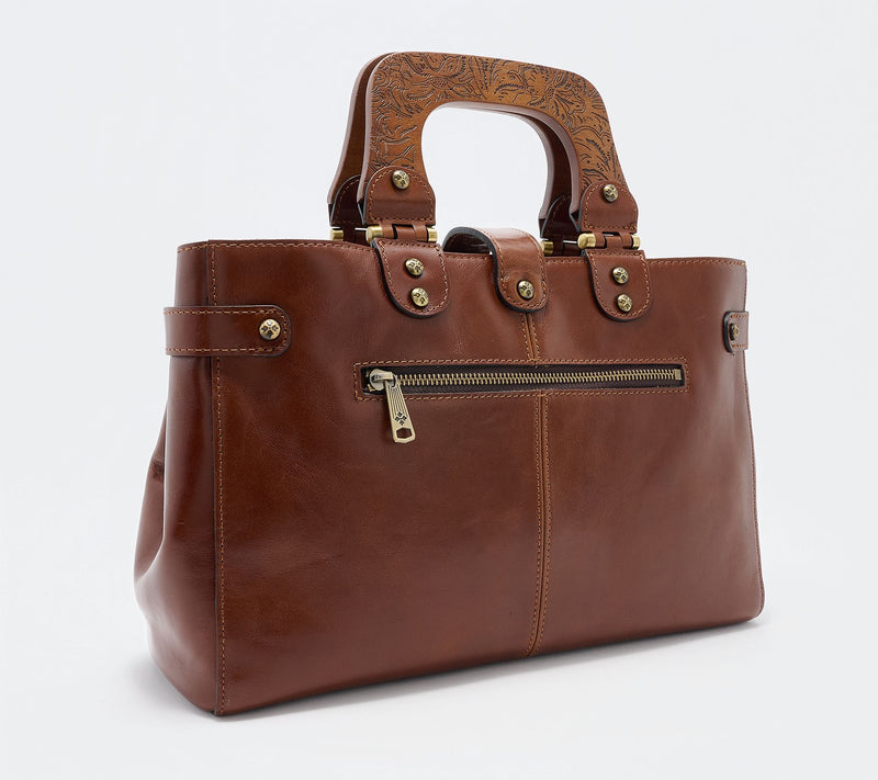Patricia Nash Sansia Wooden Top Handle Satchel Bag — View 2