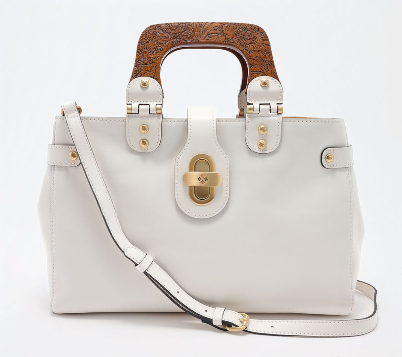 Patricia Nash Sansia Wooden Top Handle Satchel Bag — View 12