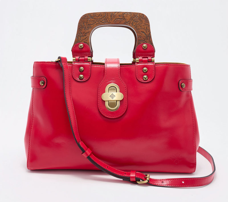 Patricia Nash Sansia Wooden Top Handle Satchel Bag — View 13