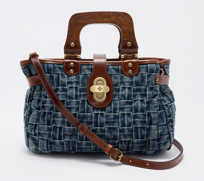 Patricia Nash Sansia Wooden Top Handle Satchel Bag — View 14