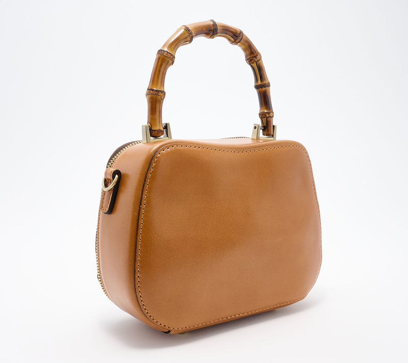 Patricia Nash Lara Leather Crossbody with Bamboo Handle — View 2