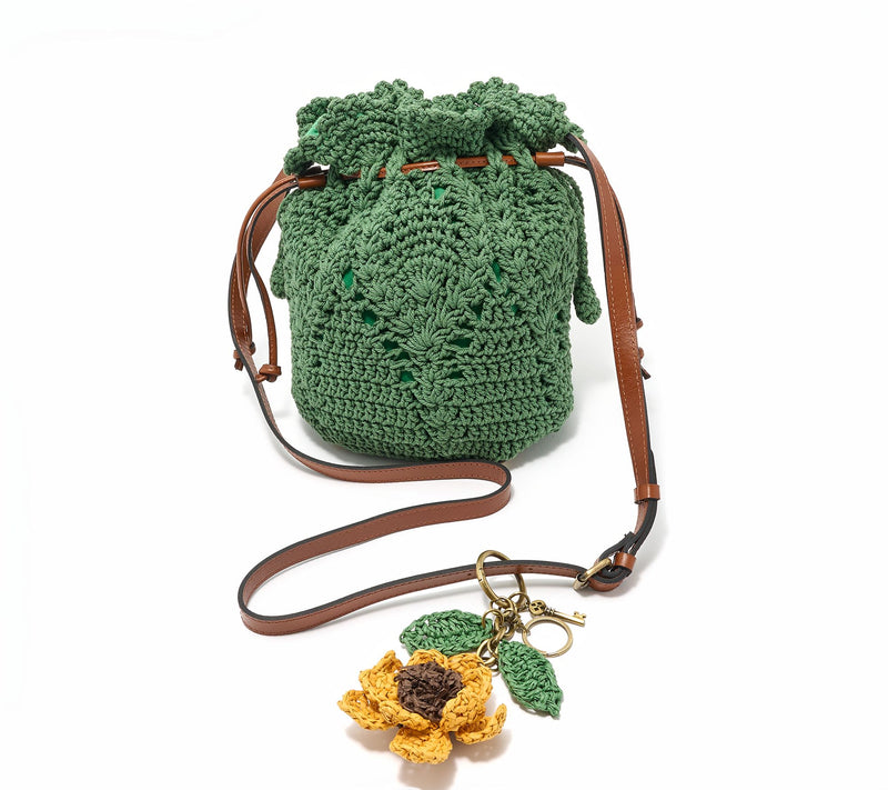 Patricia Nash Helene  Crochet Bucket Bag w/ Crochet Bag Charm — View 2