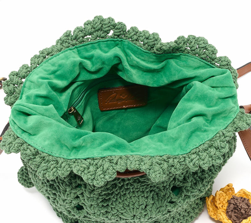 Patricia Nash Helene  Crochet Bucket Bag w/ Crochet Bag Charm — View 3