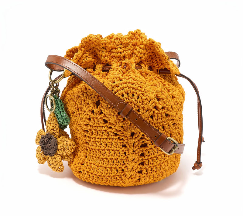 Patricia Nash Helene  Crochet Bucket Bag w/ Crochet Bag Charm — View 13