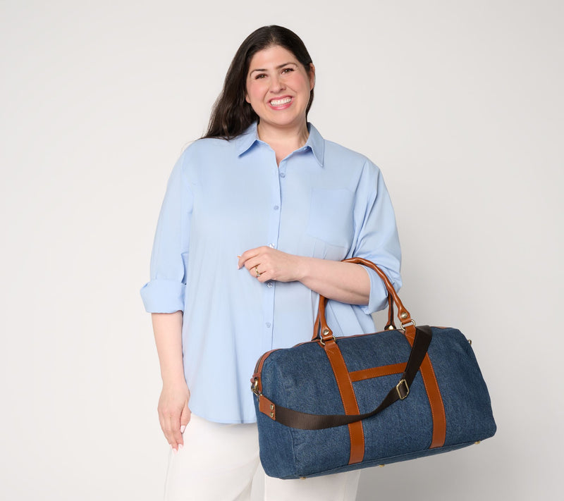 Patricia Nash Denim Milano Weekender  Bag — View 4