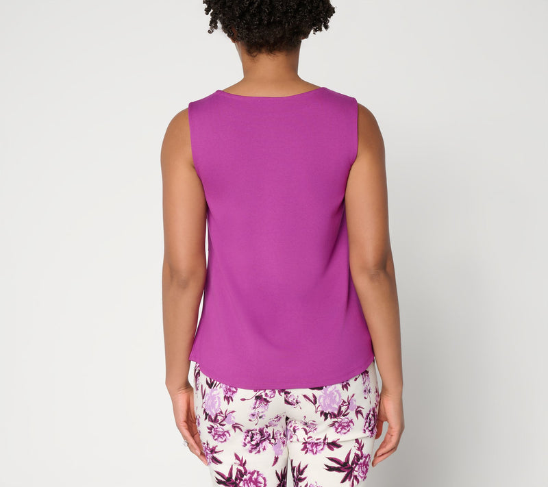 by Stacy London Pleated Peplum Tank Top — View 3