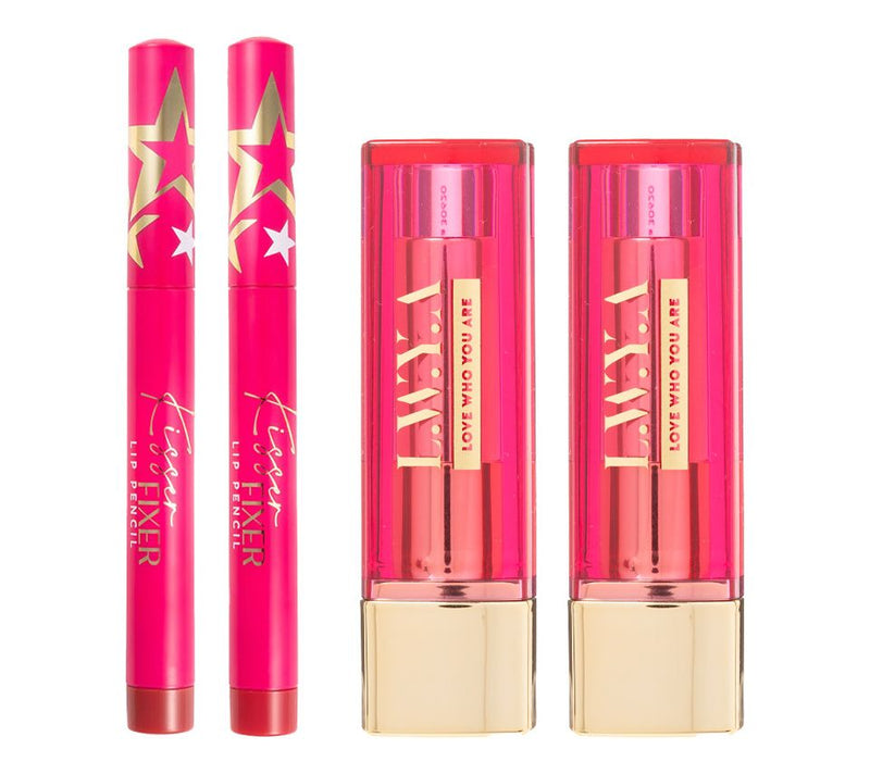 LWYA by Kim Gravel Hydra- Kiss Lipstick & Kisser Fixer 4 pc Set — Main view
