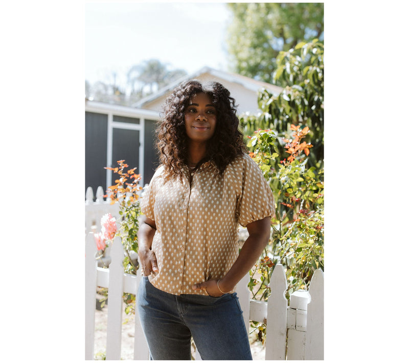 Me by Jennie Garth 100% Cotton Crosshatch Button Up Shirt — View 7