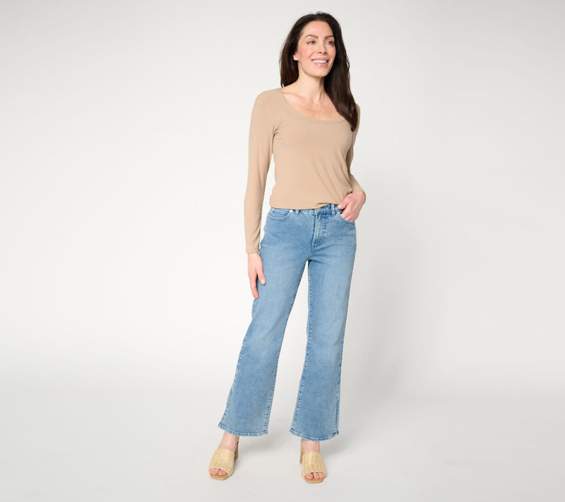 Me by Jennie Garth Petite Repreve Bootcut Jean w/ Side Slits — View 7