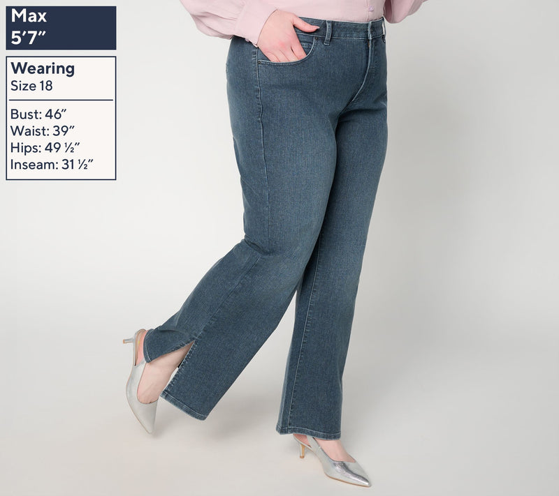 Me by Jennie Garth Petite Repreve Bootcut Jean w/ Side Slits — View 4