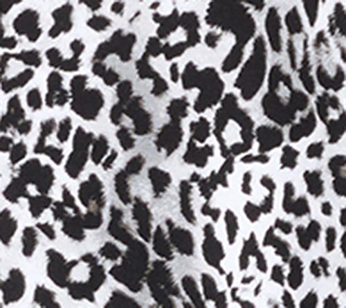 LOGO by Lori Goldstein Animal Print Solid Collar Long Sleeve Top — View 7