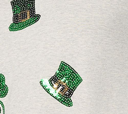 Quacker Factory Feelin' Lucky French Terry Long Sleeve Top — View 8