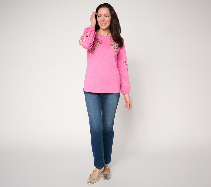 Quacker Factory Swing into Spring Bateau Neck Top — View 5