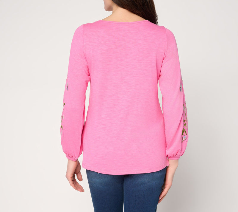 Quacker Factory Swing into Spring Bateau Neck Top — View 4