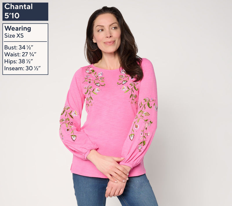 Quacker Factory Swing into Spring Bateau Neck Top — View 3